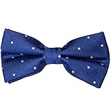 FLIEGENFAENGER Pajarita para traje de seda con lunares y preatada. azul Talla única