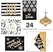 Canopy Street Faux Gold And Black Christmas Cards / 24 Holiday Greeting Cards / 6 Seasonal Designs / 4 5/8