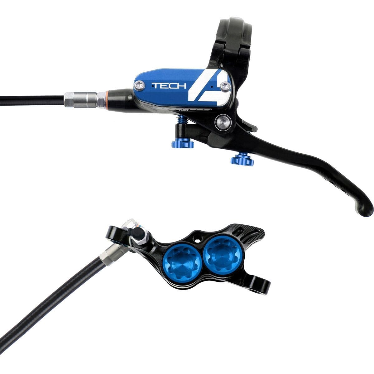 Hope Tech 4 E4 Disc Brake and Lever Set Blue, Front