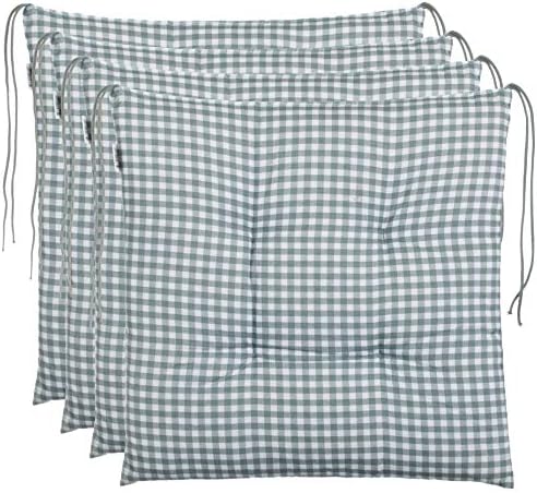 Brandsseller Sitzkissen Stuhlkissen kariert Kissen Sitzpolster Garten