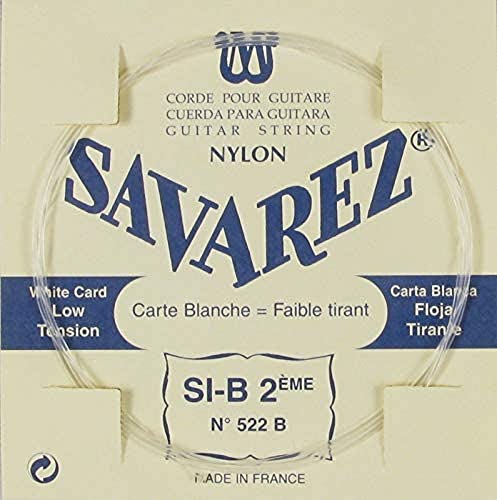 Savarez cordes pour guitare classique Traditional Concert 522B cordes simples – Si2 low – approprié pour 520B - Les Beatles, Paul McCartney, John Lennon, RIngo Starr, George Harrison Savarez cordes pour guitare classique Traditional Concert 522B cordes simples - Si2 low - approprié pour 520B