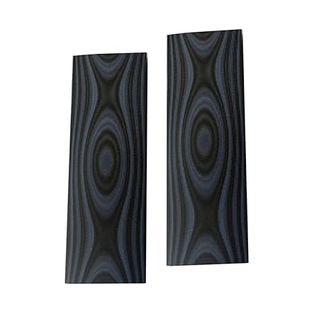 KNIFIUS 2 pcs G10 Scales Knife Handle Multi-Color Material,Knifemakers DIY Slabs Grips Micarta Blanks Slabs Material (Gray & Black)