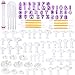 Viesap Juego De Herramientas Para Decoración De Tartas, 108 Pz Herramientas Para Decorar Pasteles Fondant, Cortadores Decoracíon Pasteles Set Incluye Signos De Puntuación, Letras,Números,Rosas,Flores.