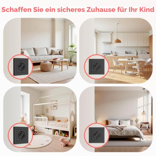REDTRON 20×Steckdosen Kindersicherung, Steckdosensicherung Baby Kleinkinder, Schutz vor Stromschlägen, Steckdosensicherung Mit leimfreien… – Ansicht 7