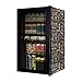 JTJxop Minibar, Mini Frigo, Mini Frigo da 105 Lattine con Porta in Vetro per Birra, Soda O Vino, Refrigeratore per Vino da Banco per Casa, Ufficio O Bar 47x47,5x84,7cm (Trasparente) 88L