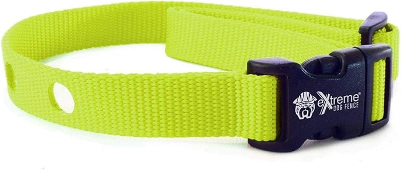 Extreme Dog Fence Replacement Collar Strap, Lime, Universal Fit | Fits Extreme Dog Fence & most in-ground fence receiver collars; durable nylon; laser-cut contact holes, Underground