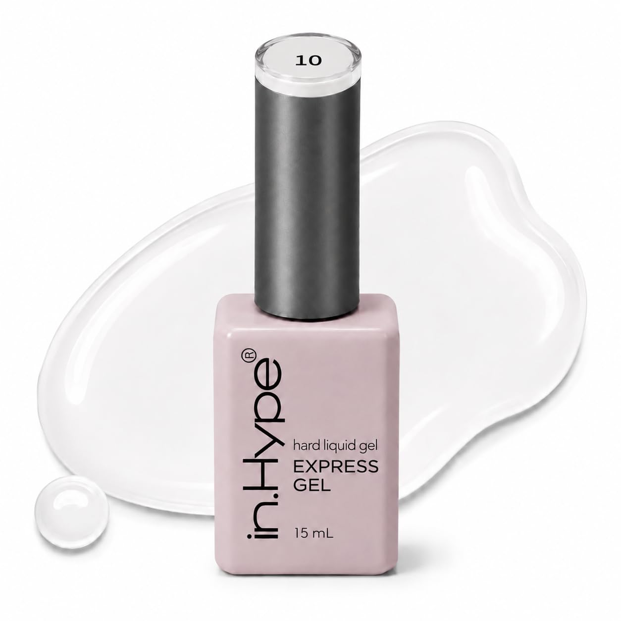 IN.HYPE Express Liquid Builder (BIAB) – Fast Liquid Gel Hard Gel in a Bottle, HEMA & TPO Free, Self-Leveling for Nail Strengthening, Overlays, Extensions Clear