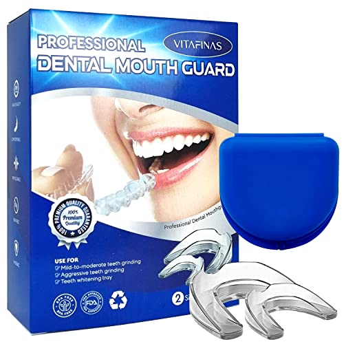 Mouth Guard for Grinding Teeth, Moldable Dental Guard, Professional Mouth Grinding Guard, Night Guard Comfortable Custom Mold for Clenching, Bruxism, Whitening Tray & Sports Guard (6Pack, 2 Sizes)