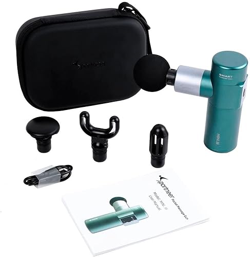 Miniatura 6 de Sportneer Mini pistola de masaje 3 pistola de masaje inteligente con pantalla LCD de bolsillo masajeador eléctrico de espalda de tejido profundo