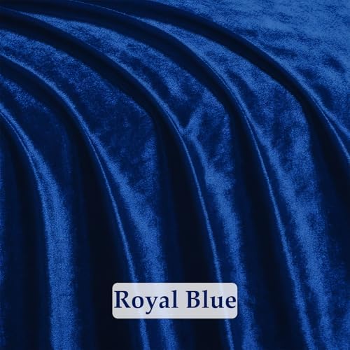 Q&J Fabric Co. Stretch Velvet Fabric by The Yard, 60 Inch Wide x 1 Yard Soft Luxury Versatile Stretchy Spandex Cloth for Upholstery, Sewing, Costume & DIY Crafts Projects (Royal Blueed) - 2