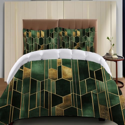 Housse de couette géométrique 140x200 cm avec taies en microfibre - 5