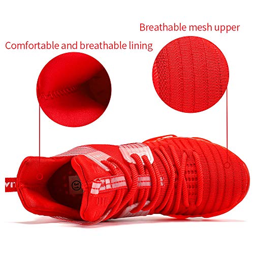 Image of VITUOFLY Kids Basketball Shoes Boys Sneakers Girls Mid-top Sports Shoes | Ankle protection, Non-slip TPR outsole, Cushioned shock-absorbing EVA midsole, Indoor outdoor sports for little & big kids