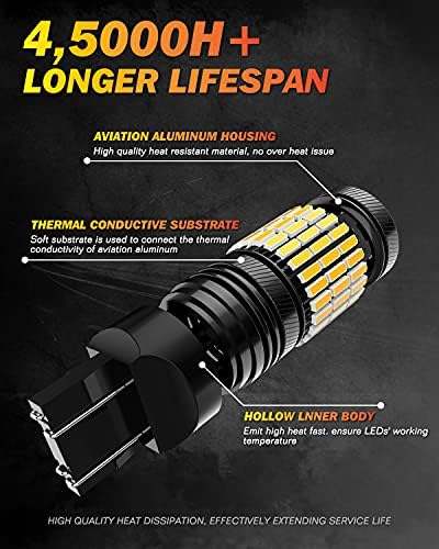 OUSHI 7443 T20 Led Bulb, Canbus 7440 992 W21/5W 7444NA W21W 7440NA WY21W Led Bulb Replacement For Car Back Up Reverse Light Tail Light Daytime Running Light, 6500K Xenon White (Pack of 2)