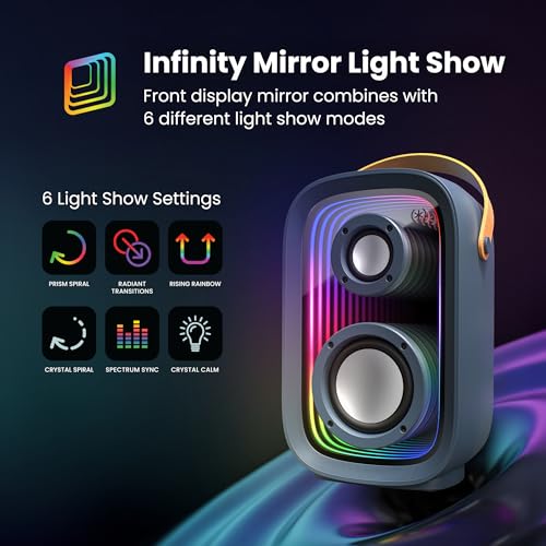 Image of Speck Speaker Gemtones Infinity Speaker Mid- Dark Grey /Chrome /Tan