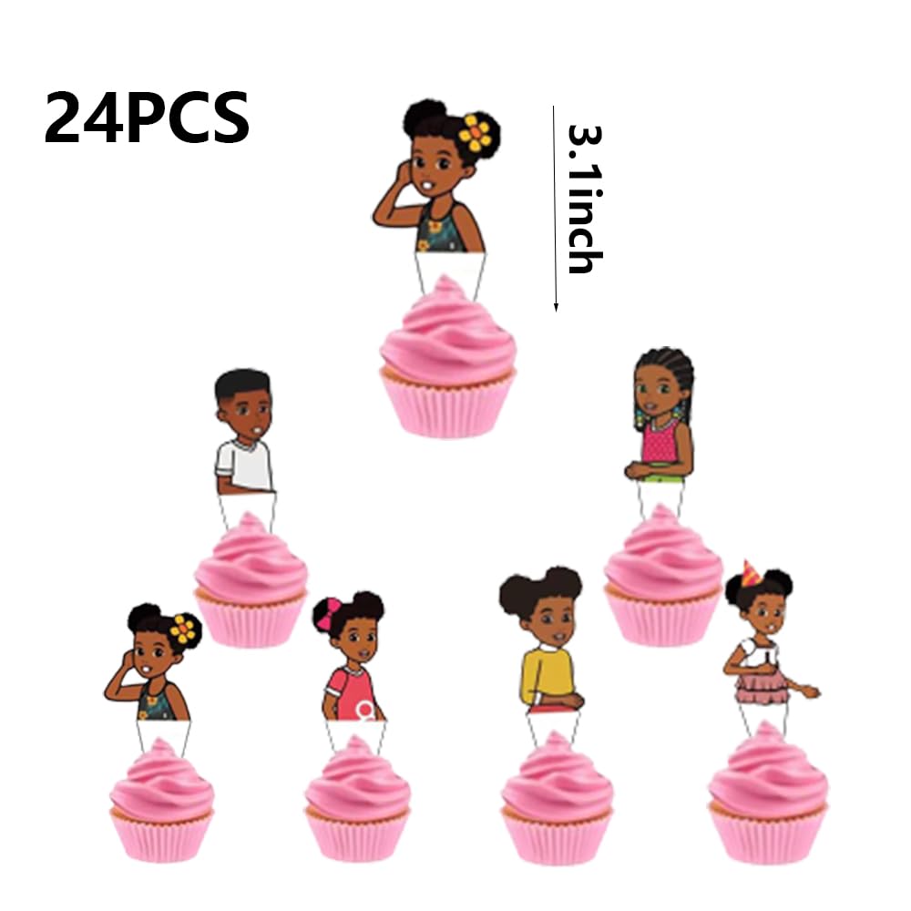 25Pack Gracies Corner Cake Toppers Cupcake Toppers,Gracies Birthday Party Decoration Cake Decorations for Gracies party Supplies