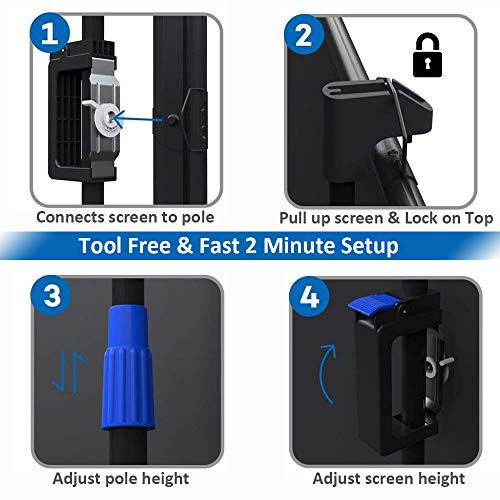 TaoTronics TTHP019 Projector Screen with Stand, Indoor Movie Screen