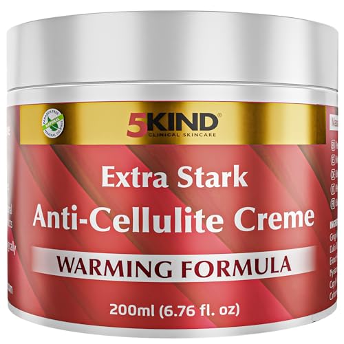 5Kind Extra Stark Anti-Cellulite Creme 200 ml – Natürliche wärmende Formel gegen Cellulite...