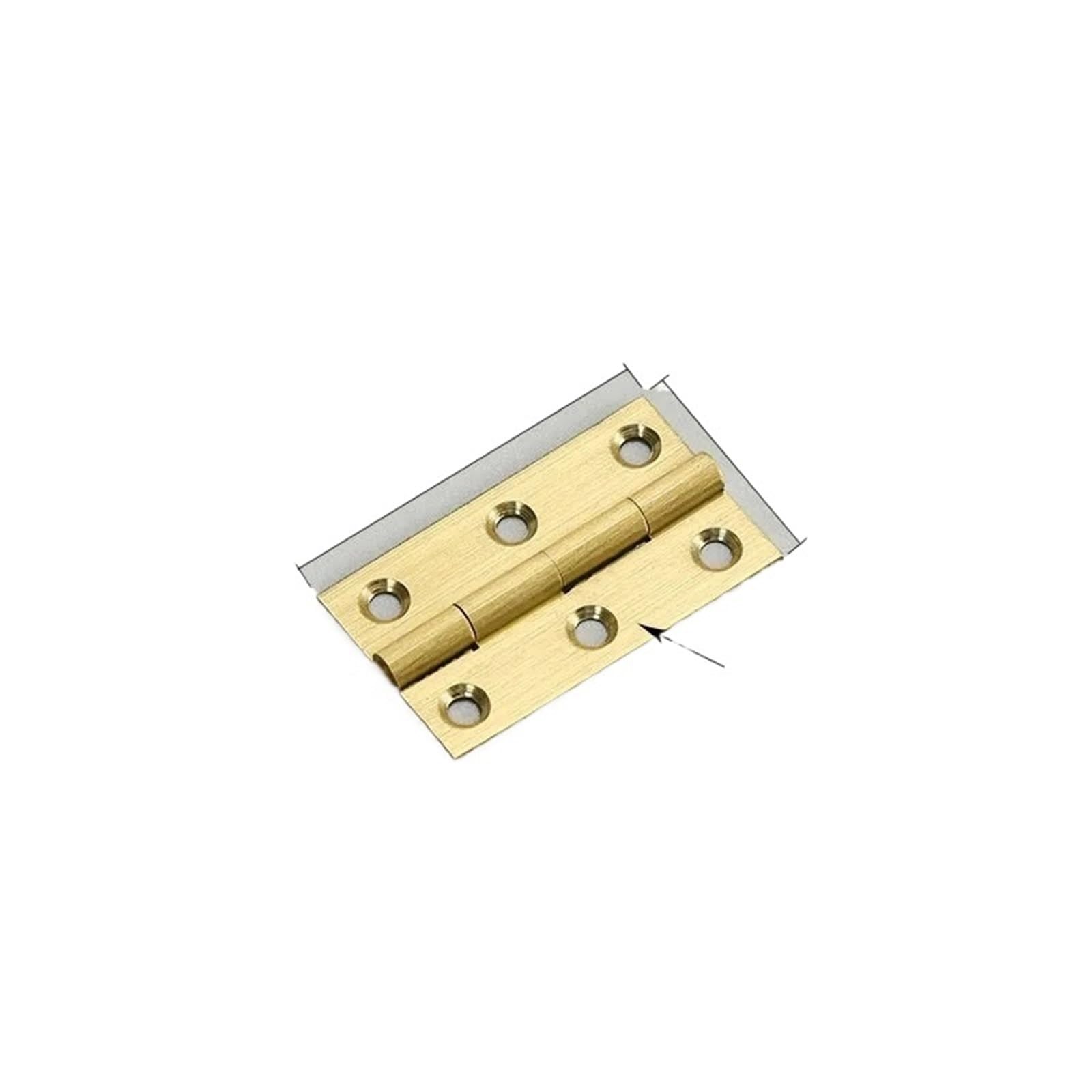 Sfoikvg T3602 3.8Cm Brushed Door Hinges Hinges 4Pcs Antique Brass Door Bronze Furniture Cabinet Drawer Butt Hinge For Vintage Jewelry Wooden Box Hardware For Outdoor Doors(T3602 3.8Cm Brushed)