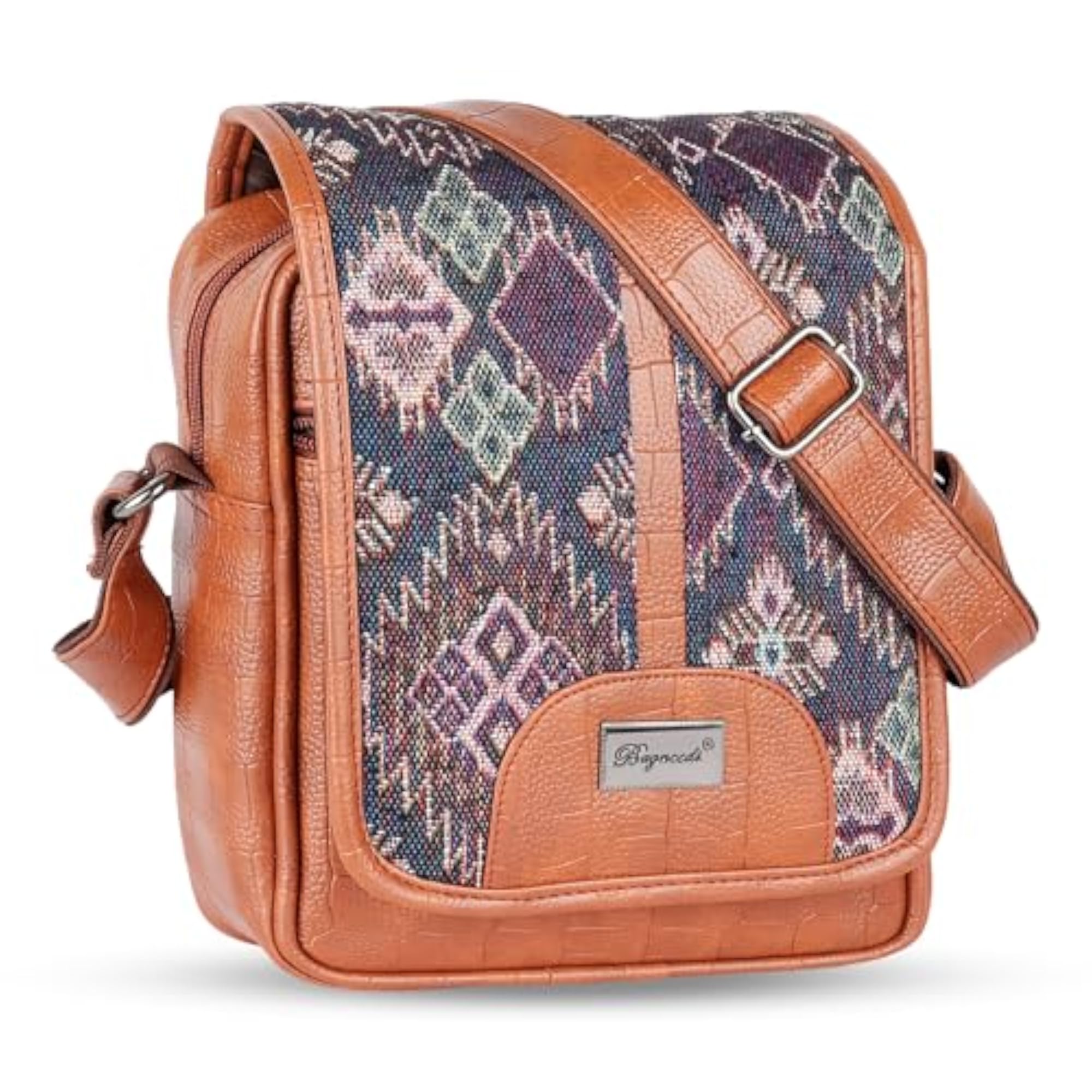 Printed Casual Crossbody PU Leather Sling Bag for Men & Women