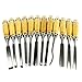 Galapagoz 12 PCS Set Hand Wood Carving Chisel Professional Woodworking Tool Set Gouges Steel