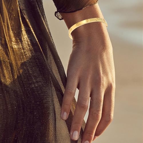 Gold Bracelets for Women Friendship Love Bangle Bracelets Cubic Zirconia Stainless Steel Cross Bracelet Jewelry Gifts for Her4