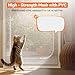 BFNN Cat Screen Door, Extra Tall Cat-Proof Mesh Gate, Fit Door Size 32'' x 80'', Anti Scratch Mesh with Zipper Closure, for Living Room, Kitchen, Bedroom (White, U-Shaped)