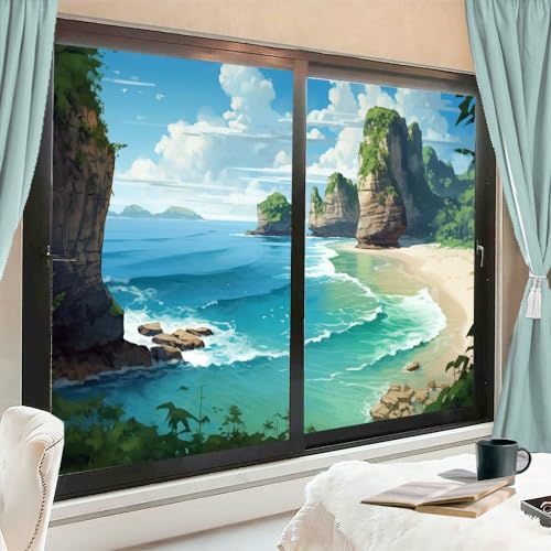 Vinilo decorativo para ventana tamaño 31.5x55.1 pulgadas x2 miniatura 1