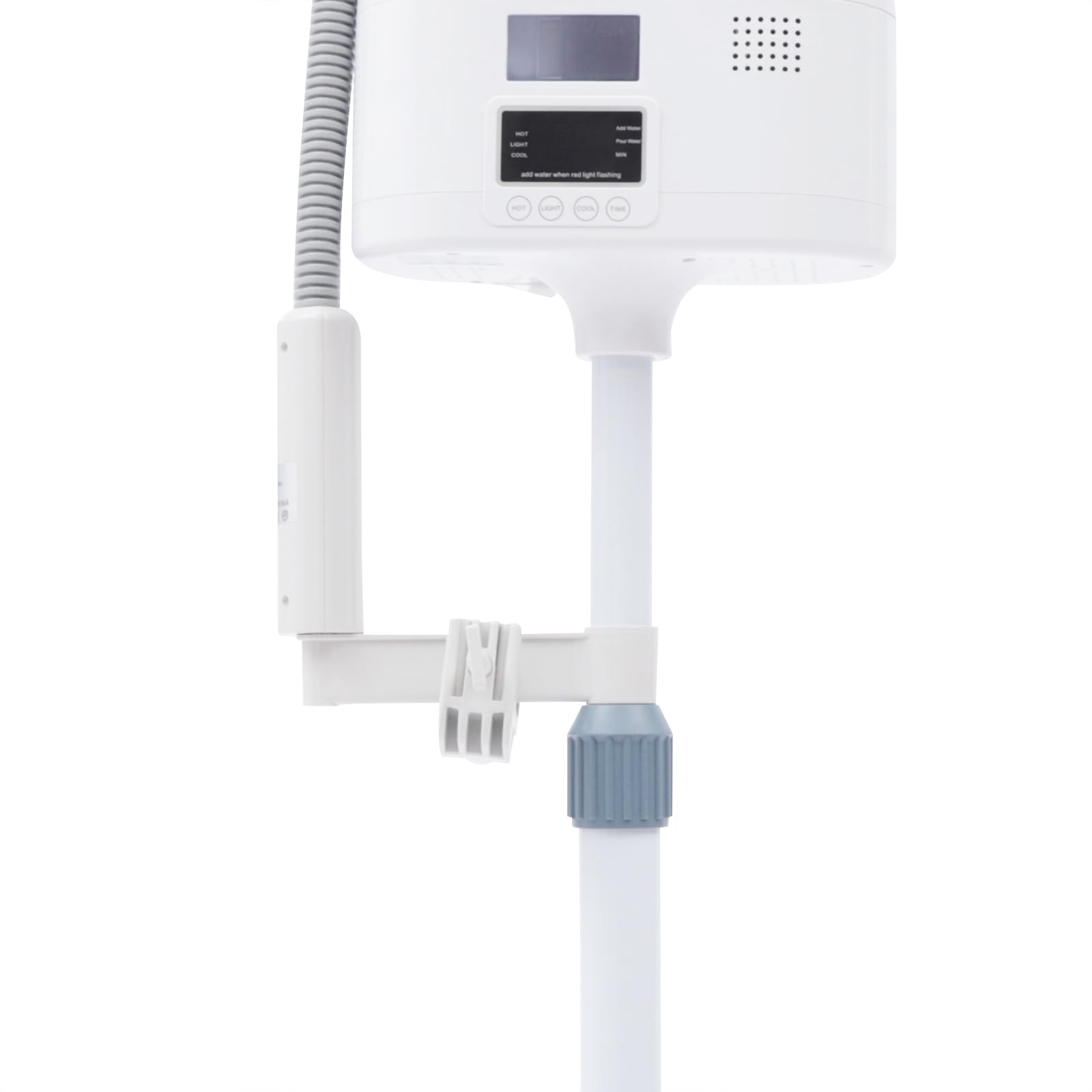 Vaporizador facial ozono frío/caliente, limpiador poros 360°, spa 5 luces LED lupa, dispositivo vapor, pantalla táctil, sauna facial