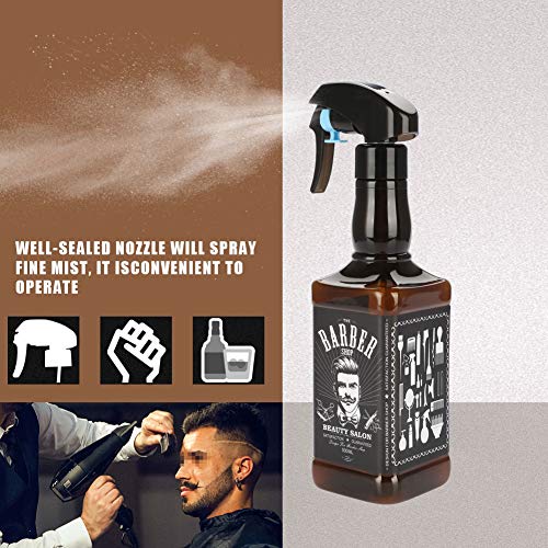 Spray de agua para barbería, 500 ml, botella de plástico miniatura 3