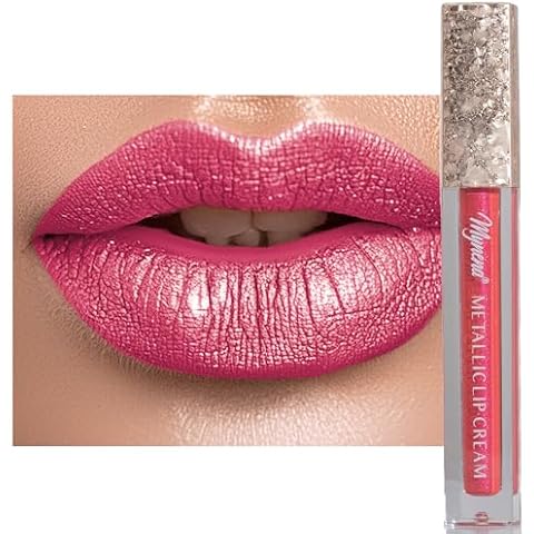 Mynena Pink Matte Metallic Liquid Lipstick | Long-Lasting Waterproof Full Coverage Lightweight Comfortable | Vegan & Cruelty-Free | Liv Cover