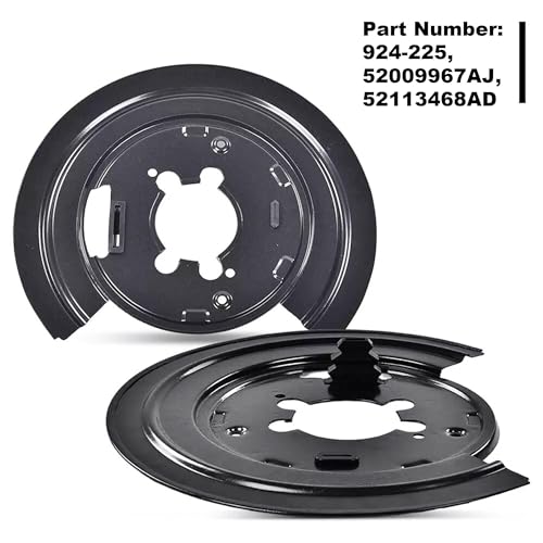 AngyMeck 924-225 Rear Brake Dust Shield Backing Plates Pair Compatible with Dodge Ram 1500 2002-2007 Ram 1500 Van 2003 Durango 2003-2006 Replace 52009967AJ, 52113468AD by AngyMeck - Image 3