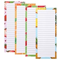 Arcjunys Magnetic Shopping List Pad for Fridge 4 Pack Magnetic To Do List for Fridge Magnetic Notepad for Fridge for To Do Lists Shopping Locker Filing Cabinet 3.5\u201D x 7.87\u201D 200 Tear