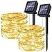 [2P]Ruyilam Guirnaldas Luces Exterior Solar, 12M 120 LED Guirnaldas Luminosas Decoración, Cadena de Luces Decorativas Impermeables Para Exterior Jardín Terraza Patio Balcón Bodas Árbol Fiestas Navidad