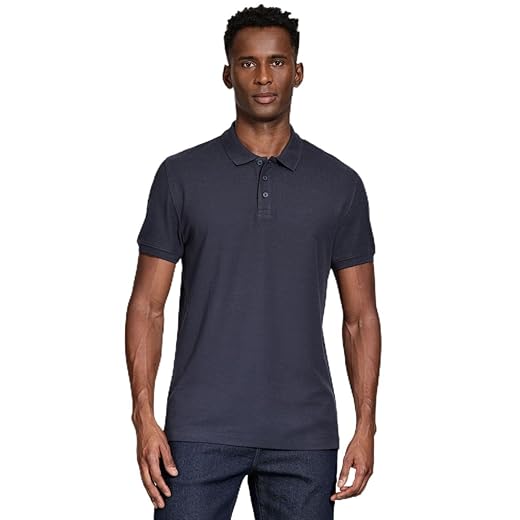 Polo Aramis Manga Curta Piquet Mescla Básica Marinho