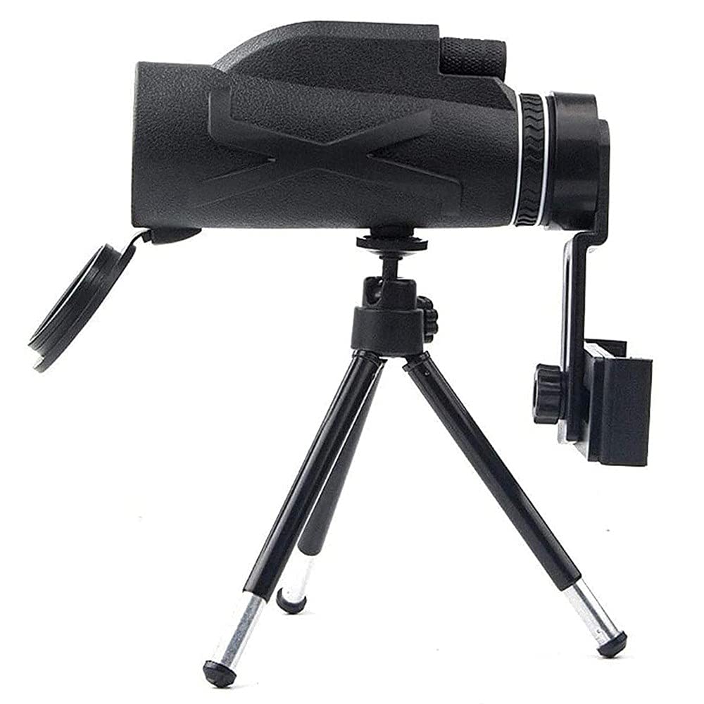 Monoculaire Longue Vue Puissante 80X100 Prisme Telescope AVCE Trepied Et Support de Téléphone Portable Compact Étanche pour L'observation des Oiseaux Les Voyages