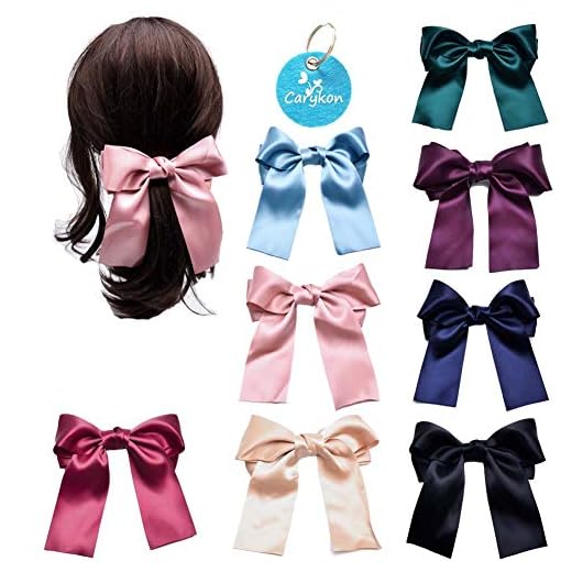 Carykon - 8 horquillas para el pelo con lazo, para mujeres y niñas