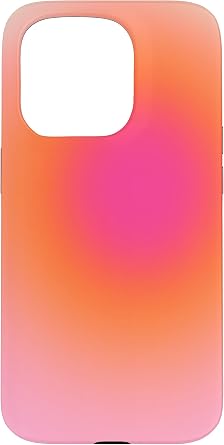 Pink and Orange Gradient Cute Aura Aesthetic Case for iPhone 15 Pro