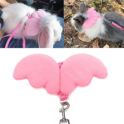 Verstellbare Kaninchengeschirr Leine Nylon Bunny Walk Pet Outdoor Walk Leine für Samll Bunny Cat Kätzchen Frettchen Welpen und andere kleine Haustiere Wandern Laufen Joggen Geschickt und professionell