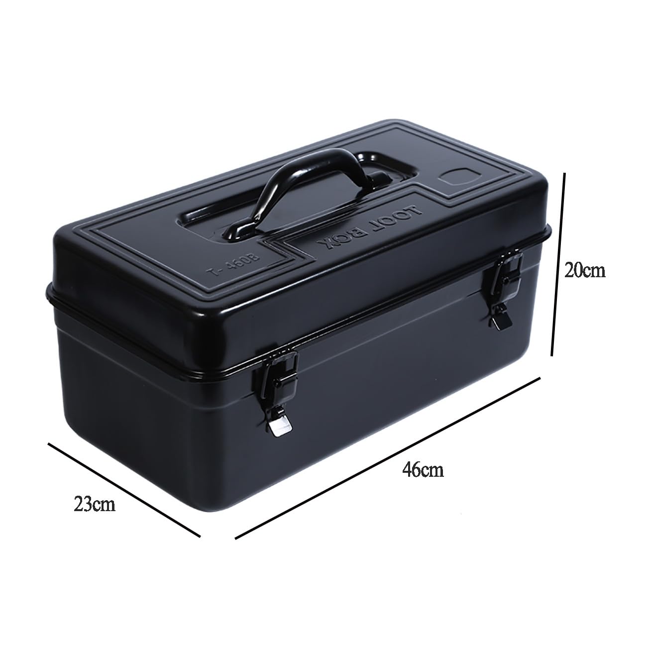 Amazon.co.jp: 2段ポータブルツール収納ケース黒鉄板ツールボックス