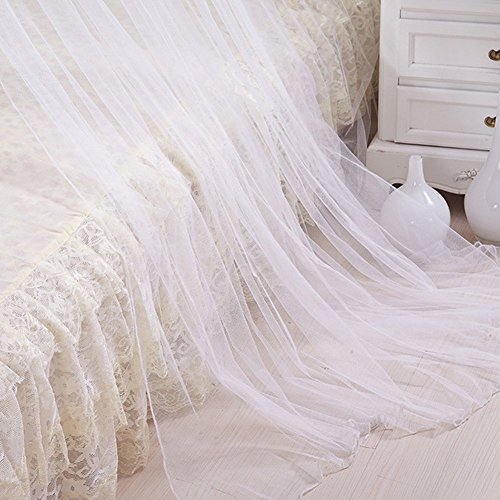 Golf 1Pcs Mosquito Nets, Insect Bug Protection Bed Canopy Elegant Lace Hanging Curtain, Ideal For Home Travel (White) #TOP3