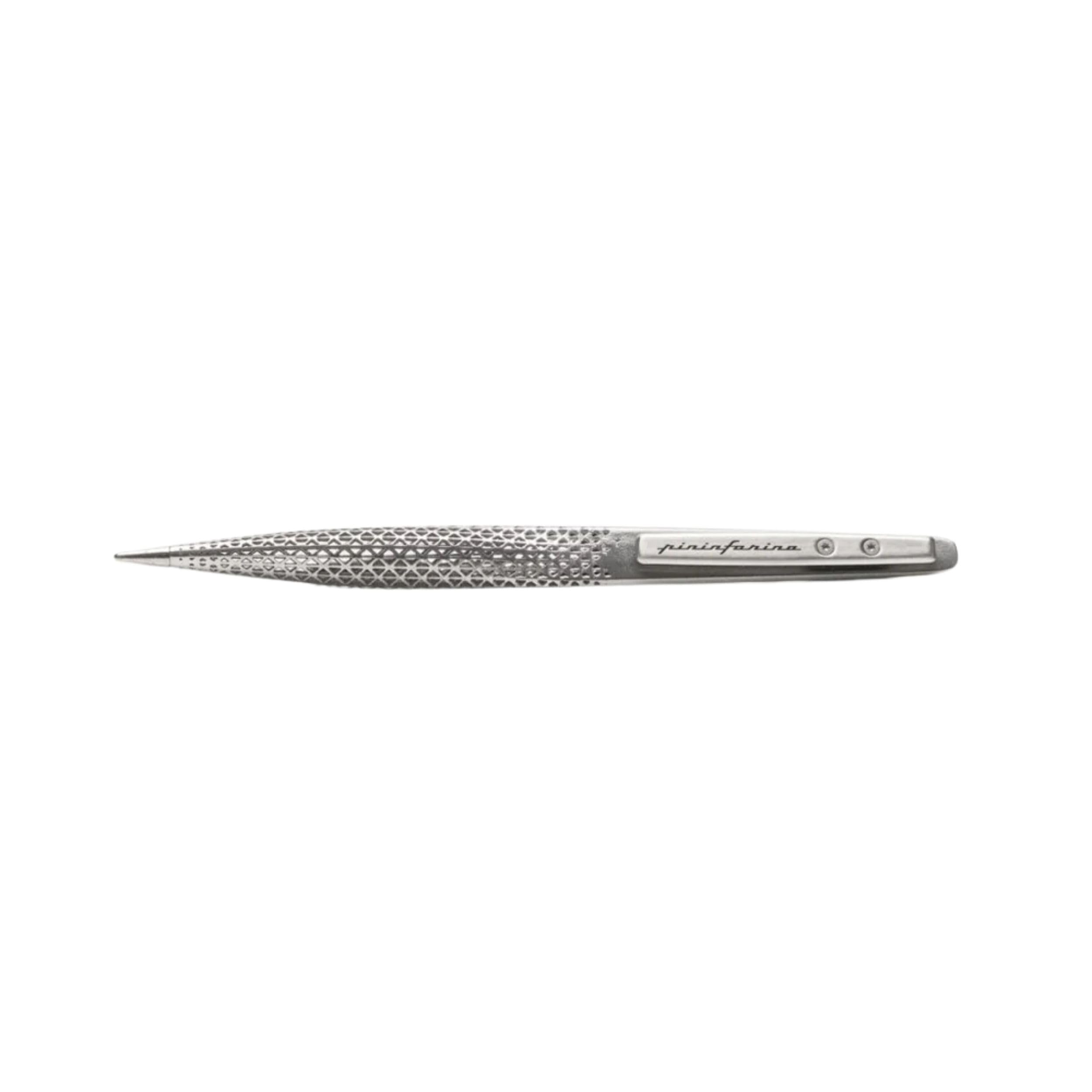 Pininfarina Space Penna senza inchiostro, Penna elegante uomo con puntale in Ethergraf, Grigio