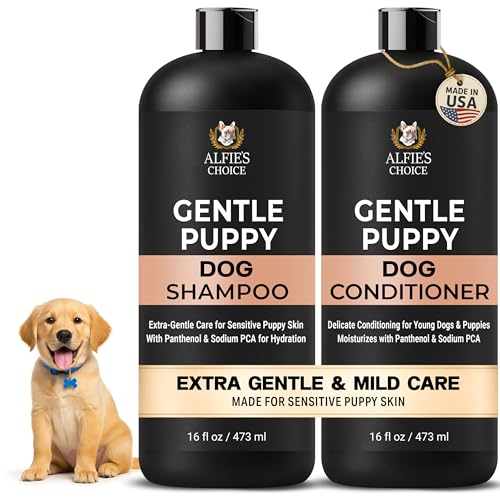 ALFIE'S CHOICE Puppy Shampoo and Conditioner Set | 16 fl oz Each | Gentle Formula for Sensitive &...