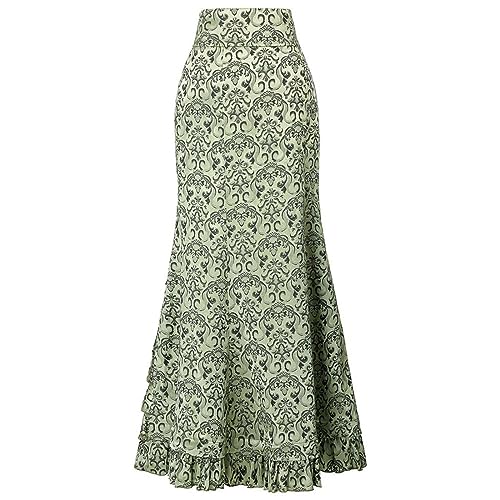 Falda bodycon retro de cola de pez mujer estilo punk rock alternativo largo midi