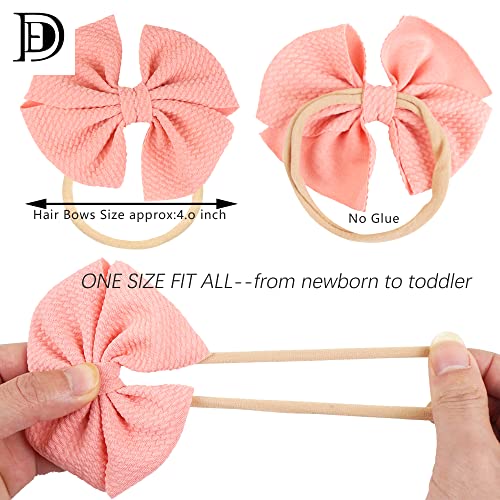 Ded 30Pcs Hair Bows Nylon Headbands Super Stretchy Baby Hairbands Hair Accessories For Newborn Infant Toddler #TOP1