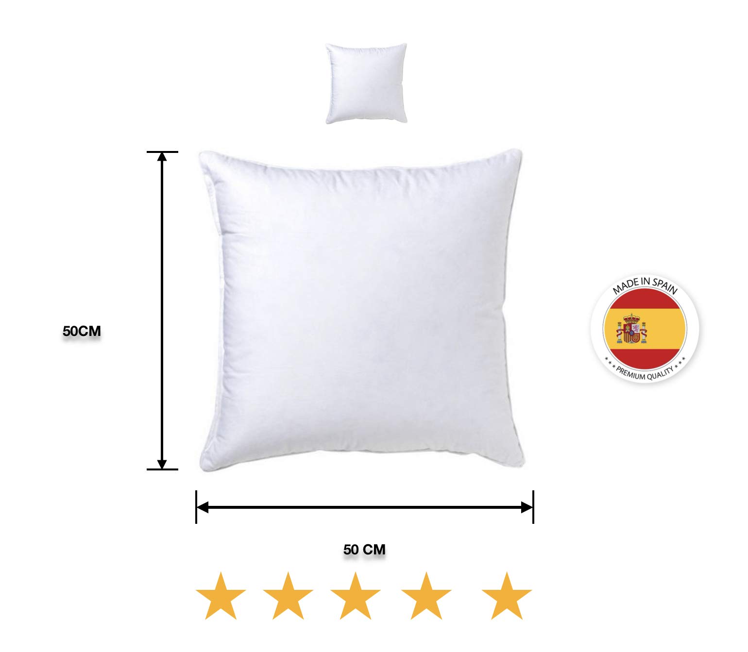 Imbottitura per cuscino, 2/4/6 pezzi, fibra cava ad alta guarigione, super morbida, morbida, anallergica, indeformabile, spugnosa, ideale per divani, poltrone, letti o auto (6, 50 x 50)