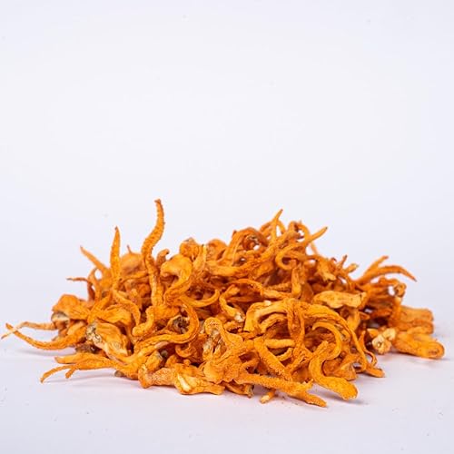 Essential Spice Champiñones Cordyceps secos, 8 onzas  Sabor suave y terroso con beneficios funcionales  Ideal para tés, caldos, tónicos y recetas de