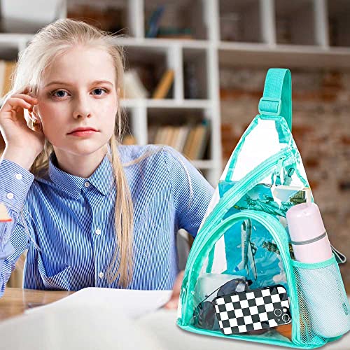 Agsdon Clear Sling Bag Stadium Approved, Small Pvc Crossbody Shoulder Backpack, Casual Transparent Daypack - Green #TOP7