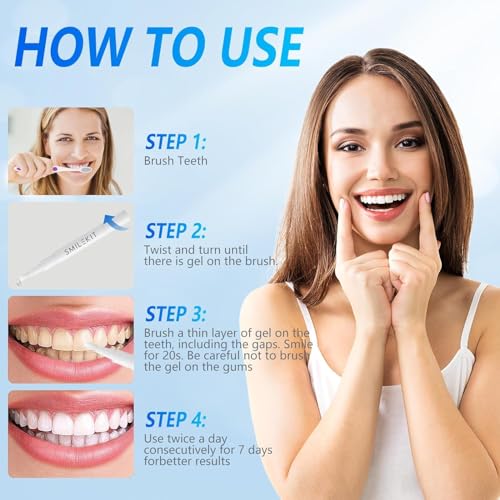 Image of Professional Teeth Whitening Pen - Transform Your Smile. Cost-Effective Set of 2 Pens ,Travel-Friendly and Precise Application for Whiter Teeth