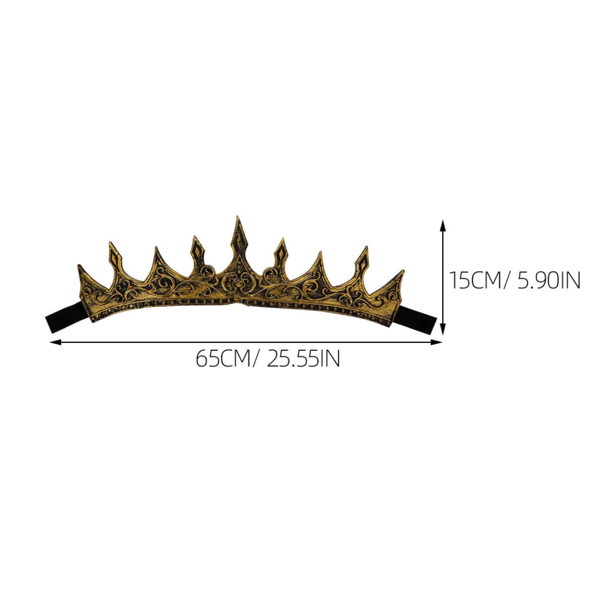 Cabilock Costume Hair Tiaras Set 2pcs Men's and Women's Crowns for Cosplay Film Props Dress-up Events