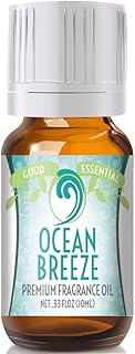 Good Essential Professional Ocean Breeze Scented Oil 10ml 0.33 fl oz for Diffuser, Candles, Soaps, Lotions, Perfume - Ocean Scented Aromatherapy Oil